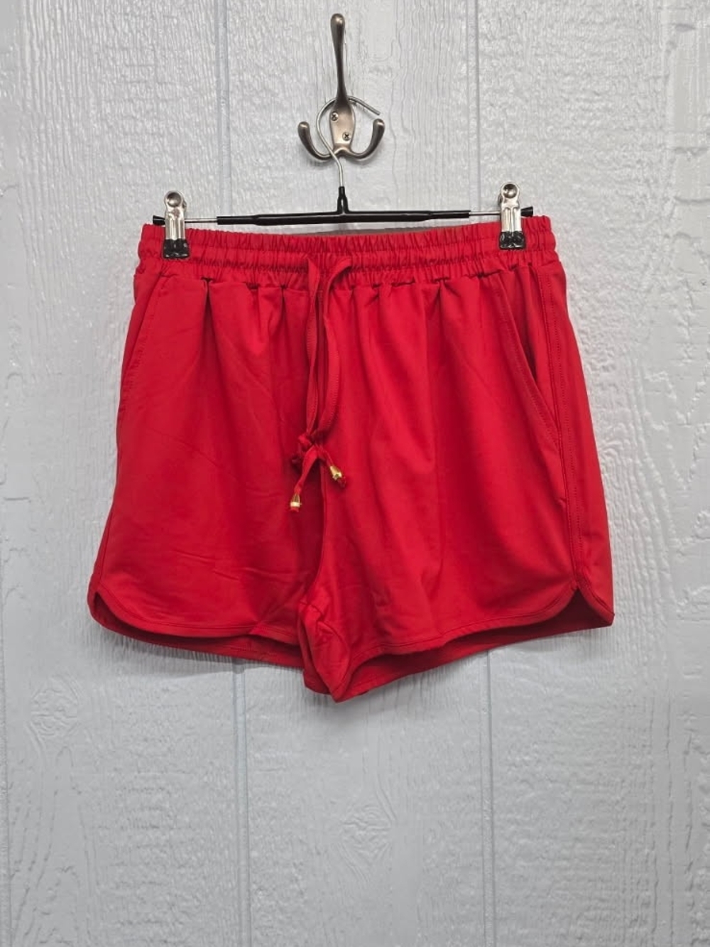 New Jess Lea Medium Women's Bright Red Every Day Drawstring Shorts